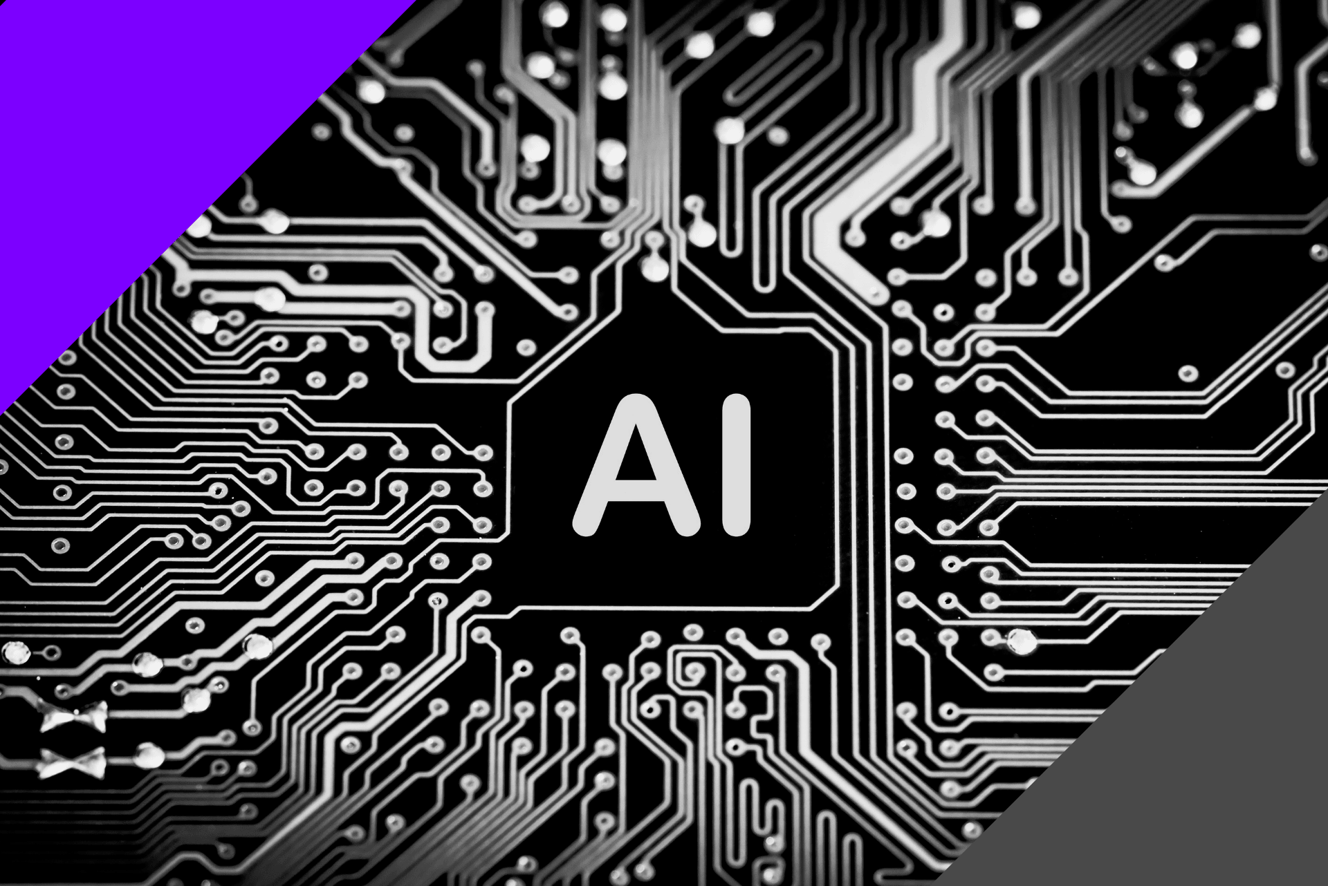 black and white image of an AI computer chip